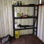 Container with shelving